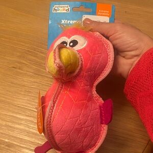Outward Hound Pink and Yellow Flamingo Toy